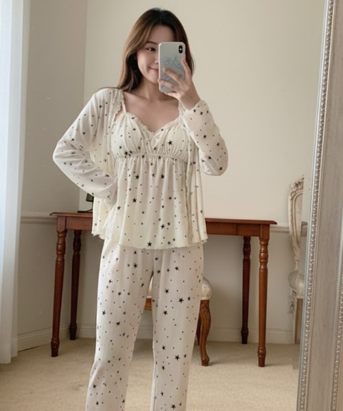 ルームウェア・パジャマ Lumi room ribbon wear 3set up パジャマ ルームウェア レディース : ZOZOTOWN Yahoo!店 - 通販