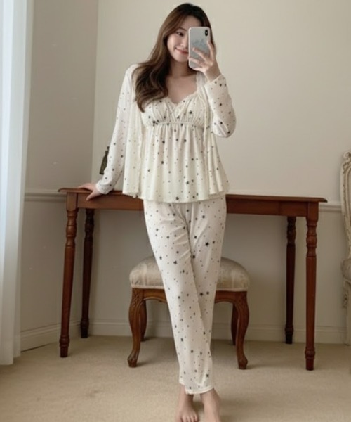 ルームウェア・パジャマ Lumi room ribbon wear 3set up パジャマ ルームウェア レディース : ZOZOTOWN Yahoo!店 - 通販