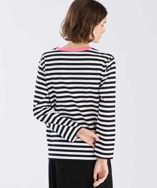 agnes b.（アニエスベー） tシャツ 細ボーダー コットン 長袖 Tシャツ