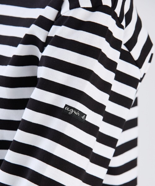 agnes b.（アニエスベー） tシャツ 細ボーダー コットン 長袖 Tシャツ