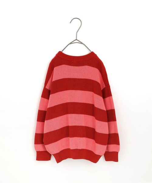 トラッツォドンナ　赤ピンクボーダーセーター TORRAZZO DONNA - トラッツォドンナ 赤ピンクボーダーセーターの通販