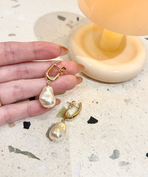 ピアス　No.5485 ciite' ピアス Baroque pearl pierce (両耳用) レディース : ZOZOTOWN