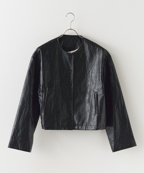 ROOP TOKYO ジャケット ノーカラージャケット ショート丈 ノーカラー 