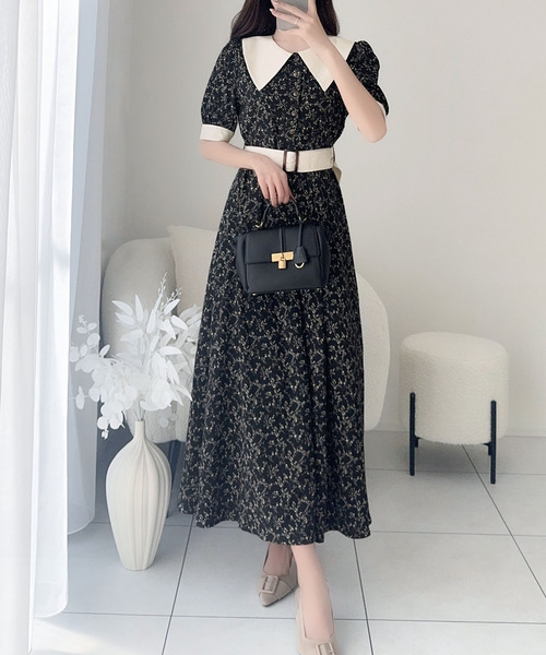 2024美品レキップ 小花柄プリントワンピース ロング丈 ベルト付き 洗える M 楽天市場】＼11/3までまとめ買い3点以上で10％OFF／ 【mily