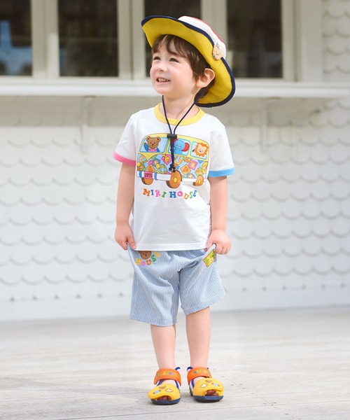 現行品！タグ切って試着のみ！ミキハウス　ミキハウスベア　帽子　日よけ　LL MIKI HOUSE（ミキハウス） 帽子 ハット uvカット 紫外線カット 日よけ