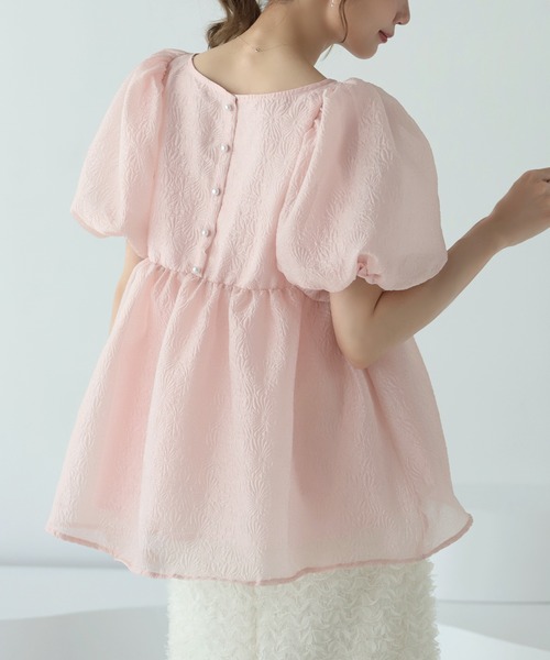 MERAKI（ファッション） ブラウス シャツ ふくれジャガード