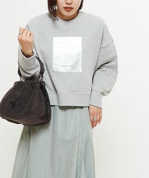 CONVERSE TOKYO トレーナー スウェット FOIL PRINT SHORT SWEAT