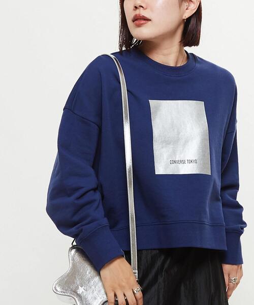 CONVERSE TOKYO トレーナー スウェット FOIL PRINT SHORT SWEAT