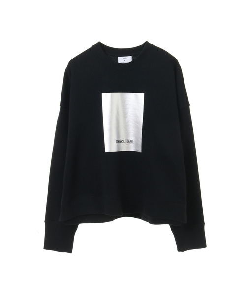 トレーナー スウェット FOIL PRINT SHORT SWEAT レディース