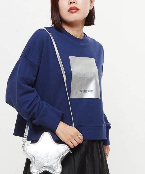 CONVERSE TOKYO トレーナー スウェット FOIL PRINT SHORT SWEAT