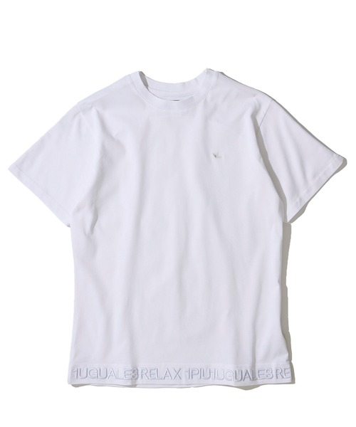 国内発送【1PIU1UGUALE3 RELAX】ヘムロゴ半袖Tシャツ / シンプル ウノ ピゥ ウノ ウグァーレ トレ リラックス 1PIU1UGUALE3 RELAX