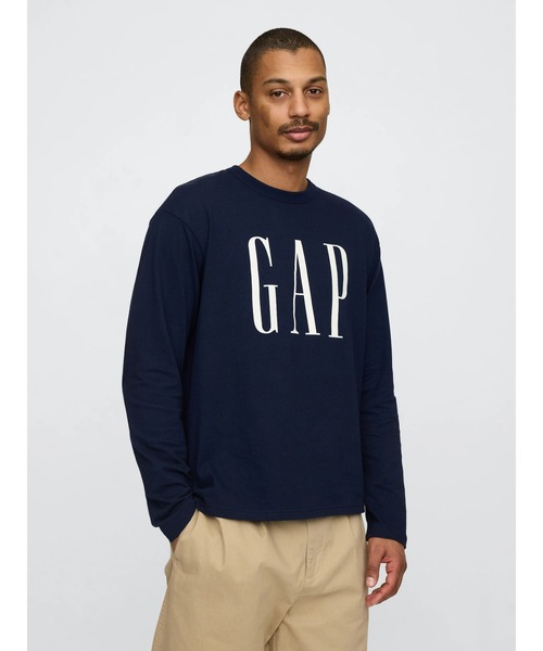 GAP（ギャップ） tシャツ GAPロゴ 長袖Tシャツ(ユニセックス) メンズ