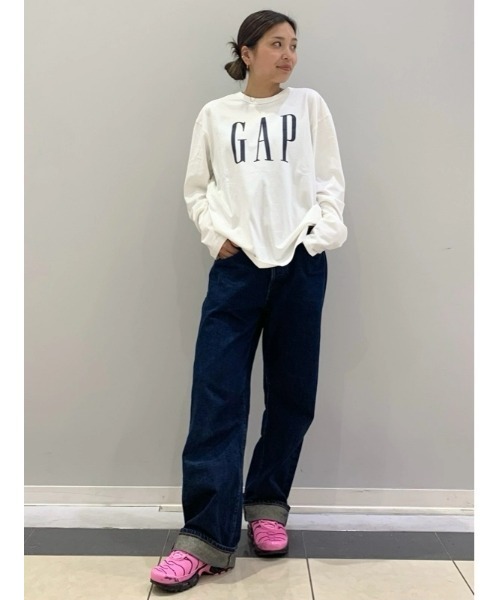 GAP（ギャップ） tシャツ GAPロゴ 長袖Tシャツ(ユニセックス) メンズ