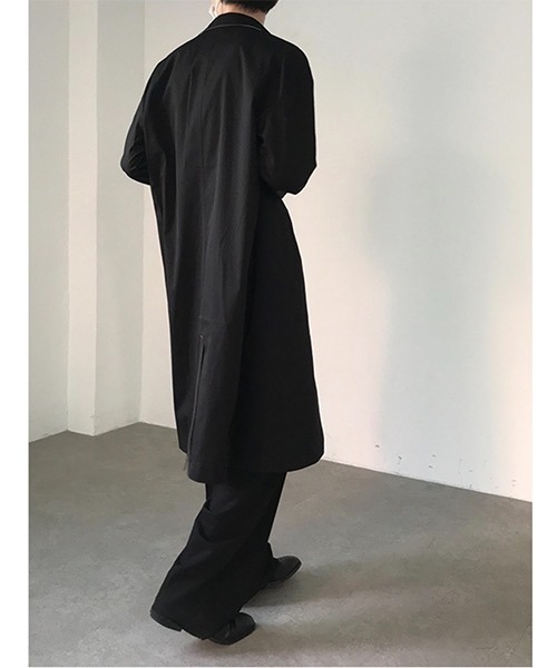 「WESTBOY」 ステンカラーコート M ブラック メンズ_画像6