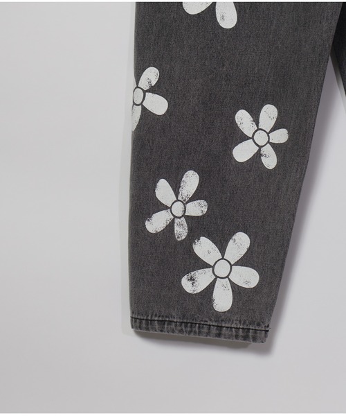 ATELANE（アテレーン） 10ozデニム フラワープリントシャツ、パンツ