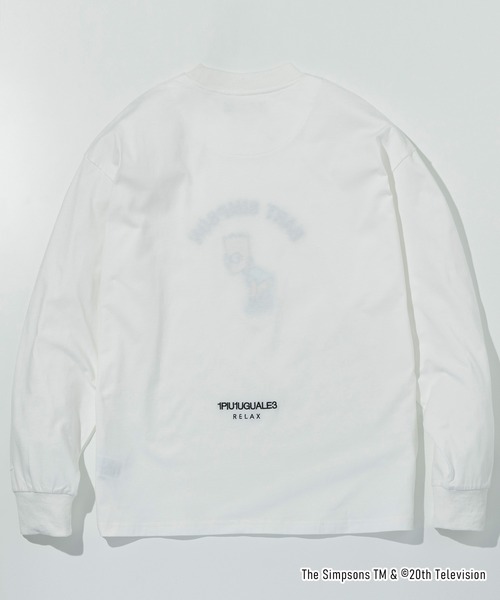 国内配送★1PIU1UGUALE3 RELAX★The Simpsons ロングTシャツ 1PIU1UGUALE3 RELAX tシャツ RELAX(ウノピゥウノウグァーレトレ