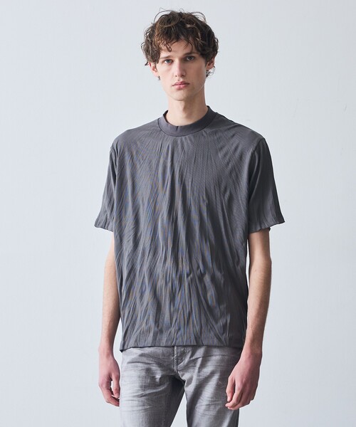 5351 Pour Les Hommes カットソー シルバー サイズ2 5351 POUR LES HOMMES tシャツ ワッシャー 半袖 Tシャツ メンズ