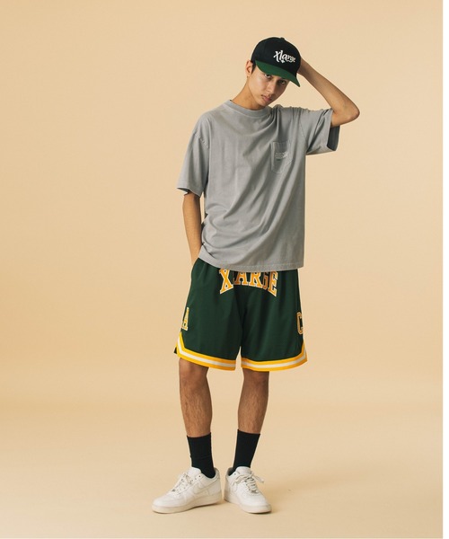 XLARGE tシャツ CHEMICAL WASH ADDRESS S/S POCKET TEE メンズ