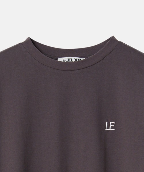 ルシェルブルー♡Tシャツ LE CIEL BLEU（ルシェルブルー） tシャツ フラワーアップリケスリーブ