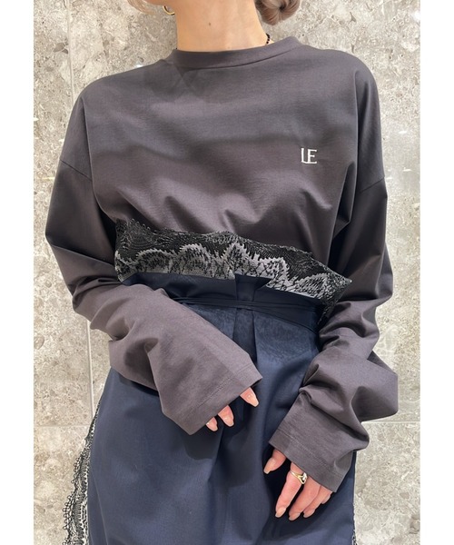 LE CIEL BLEU（ルシェルブルー） tシャツ LEエンブロイダリーロングT