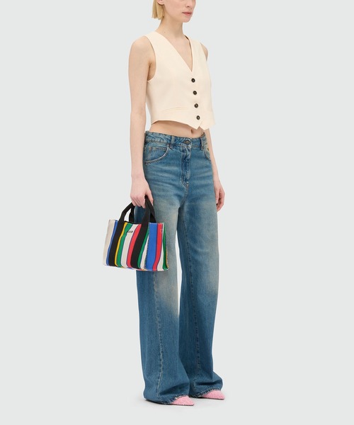 siuma32 ̥୭*✼̥ 　M&Mソマシードリンク MSGM（エムエスジーエム） トートバッグ 「NEW」マルチストライプ 2Way