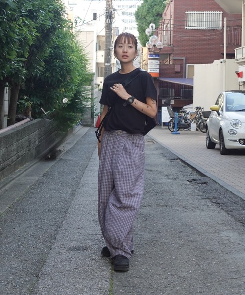 TEEN BOOP レオパードボリュームパンツ TEEN BOOP パンツ チェックボリュームラフパンツ レディース