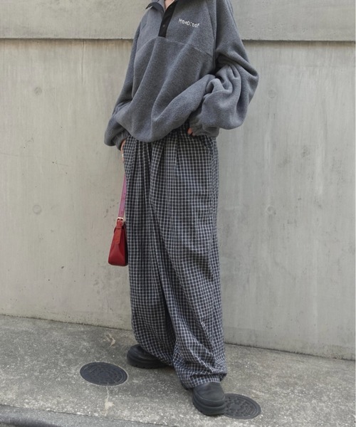 TEEN BOOP パンツ チェックボリュームラフパンツ レディース