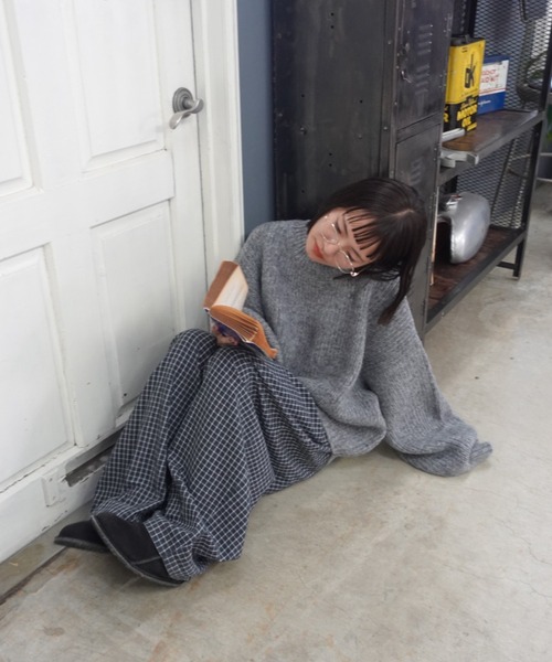 TEEN BOOP パンツ チェックボリュームラフパンツ レディース