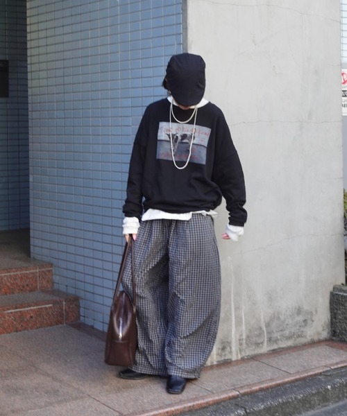 TEEN BOOP パンツ チェックボリュームラフパンツ レディース