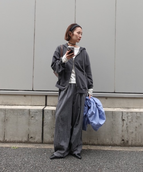 TEEN BOOP パンツ チェックボリュームラフパンツ レディース