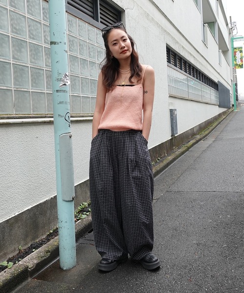 TEEN BOOP パンツ チェックボリュームラフパンツ レディース