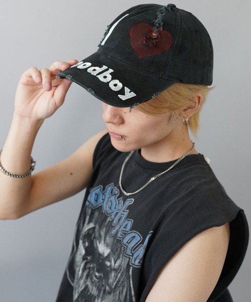 帽子 S cap half heart theredthread THEREDTHREAD / ザレッドスレッド】S cap half heart
