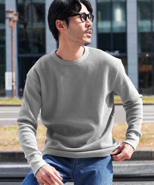 JIGGYS SHOP（ジギーズショップ） tシャツ クルーネック ワッフル