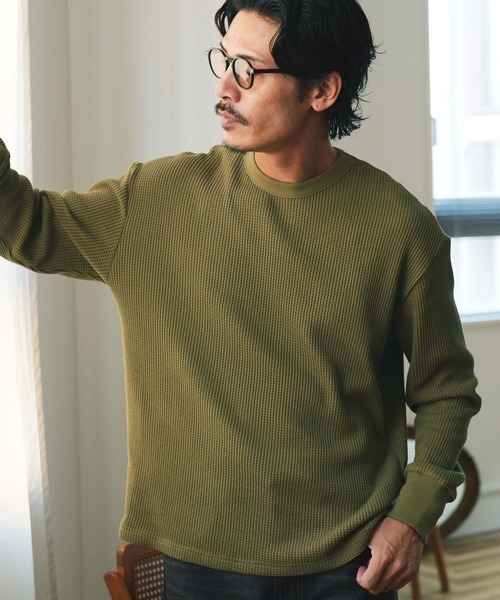 JIGGYS SHOP（ジギーズショップ） tシャツ クルーネック ワッフル