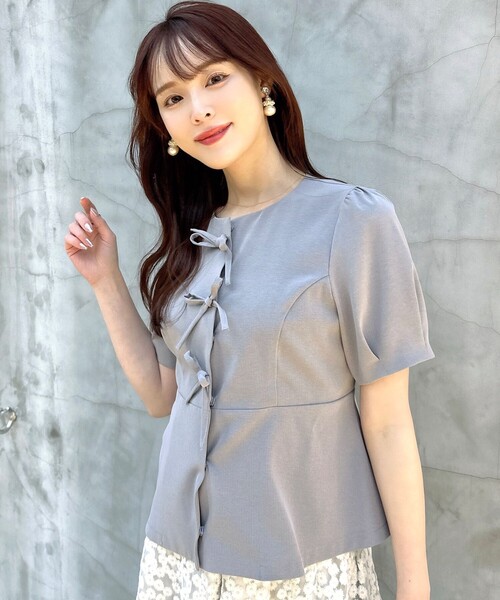 Feroux - 【美品】Ferouxフェルゥ黒ジャケット後ろリボン付 Mサイズ Feroux（フェルゥ） ブラウス シャツ リボンブラウス ジャケット