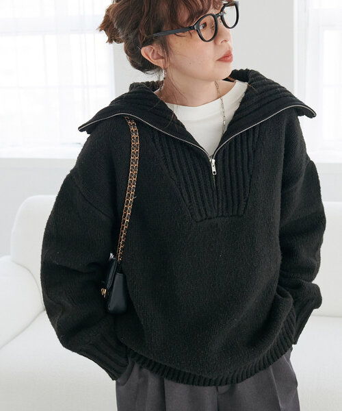 「DISCOAT」 長袖ニット MEDIUM ライトベージュ レディース_画像2