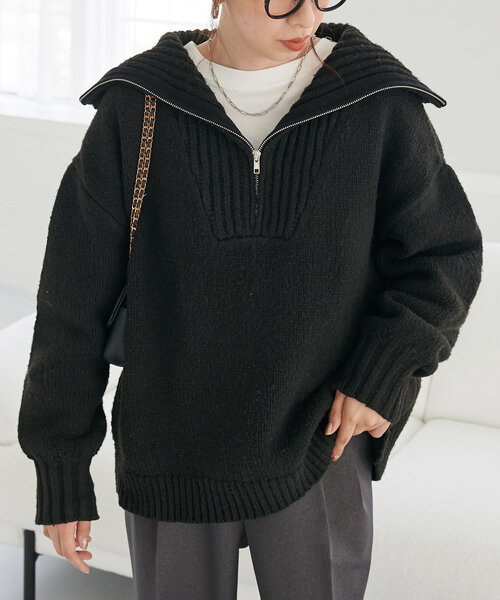 「DISCOAT」 長袖ニット MEDIUM ライトベージュ レディース_画像3