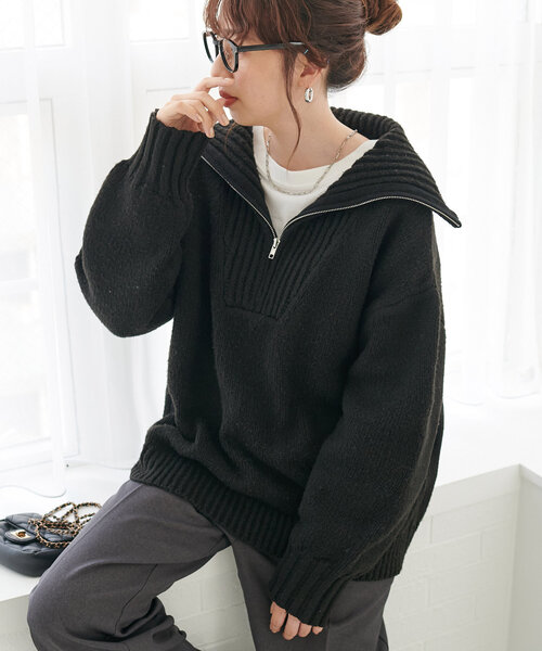 「DISCOAT」 長袖ニット MEDIUM ライトベージュ レディース_画像4