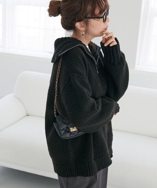 「DISCOAT」 長袖ニット MEDIUM ライトベージュ レディース_画像5