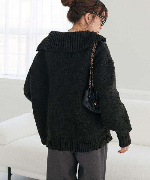 「DISCOAT」 長袖ニット MEDIUM ライトベージュ レディース_画像6