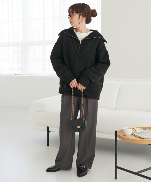 「DISCOAT」 長袖ニット MEDIUM ライトベージュ レディース_画像7