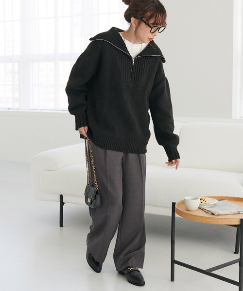 「DISCOAT」 長袖ニット MEDIUM ライトベージュ レディース_画像8