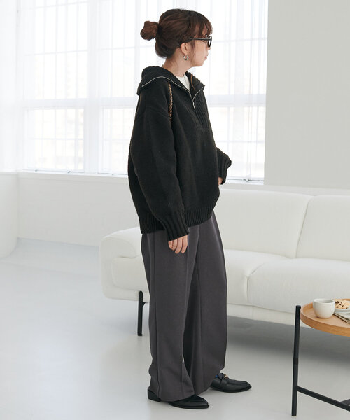 「DISCOAT」 長袖ニット MEDIUM ライトベージュ レディース_画像9