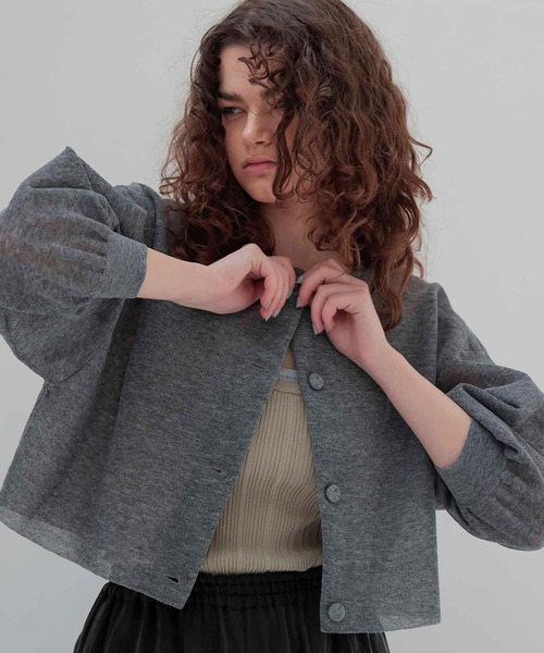 DRESSLAVE allonge カーディガン　ノースリーブ　ニット　シアー DRESSLAVE カーディガン ALLONGE sheer cardigan(シアー