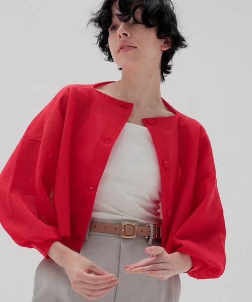 DRESSLAVE allonge カーディガン　ノースリーブ　ニット　シアー DRESSLAVE カーディガン ALLONGE sheer cardigan(シアー
