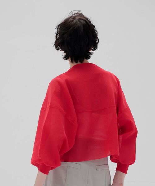 DRESSLAVE allonge カーディガン　ノースリーブ　ニット　シアー DRESSLAVE カーディガン ALLONGE sheer cardigan(シアー