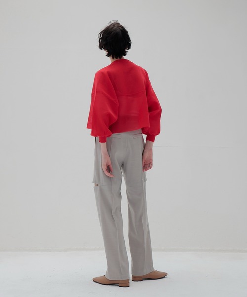 DRESSLAVE allonge カーディガン　ノースリーブ　ニット　シアー DRESSLAVE カーディガン ALLONGE sheer cardigan(シアー