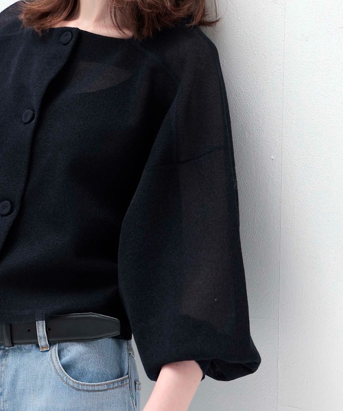 DRESSLAVE allonge カーディガン　ノースリーブ　ニット　シアー DRESSLAVE allonge カーディガン ノースリーブ ニット シアー