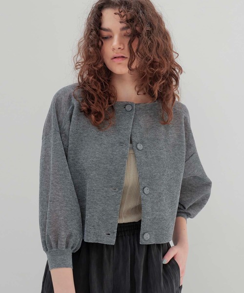 カーディガン DRESSLAVE - DRESSLAVE DRESSLAVE カーディガン ALLONGE sheer cardigan(シアー