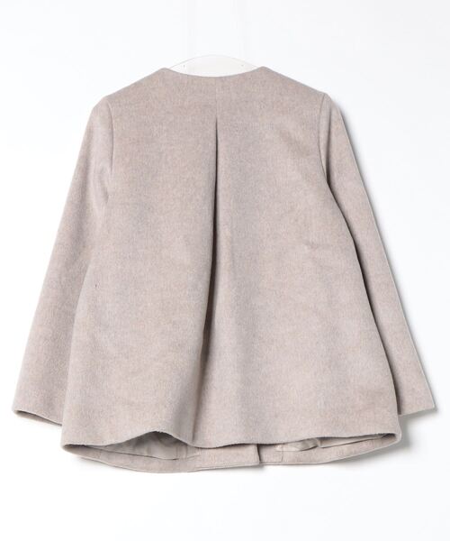 SHIPS（シップス） ノーカラージャケット 38 ライトグレー レディース